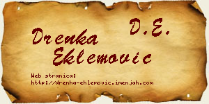 Drenka Eklemović vizit kartica